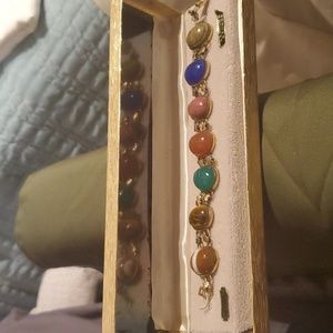 7" gold filled scarab bracelet